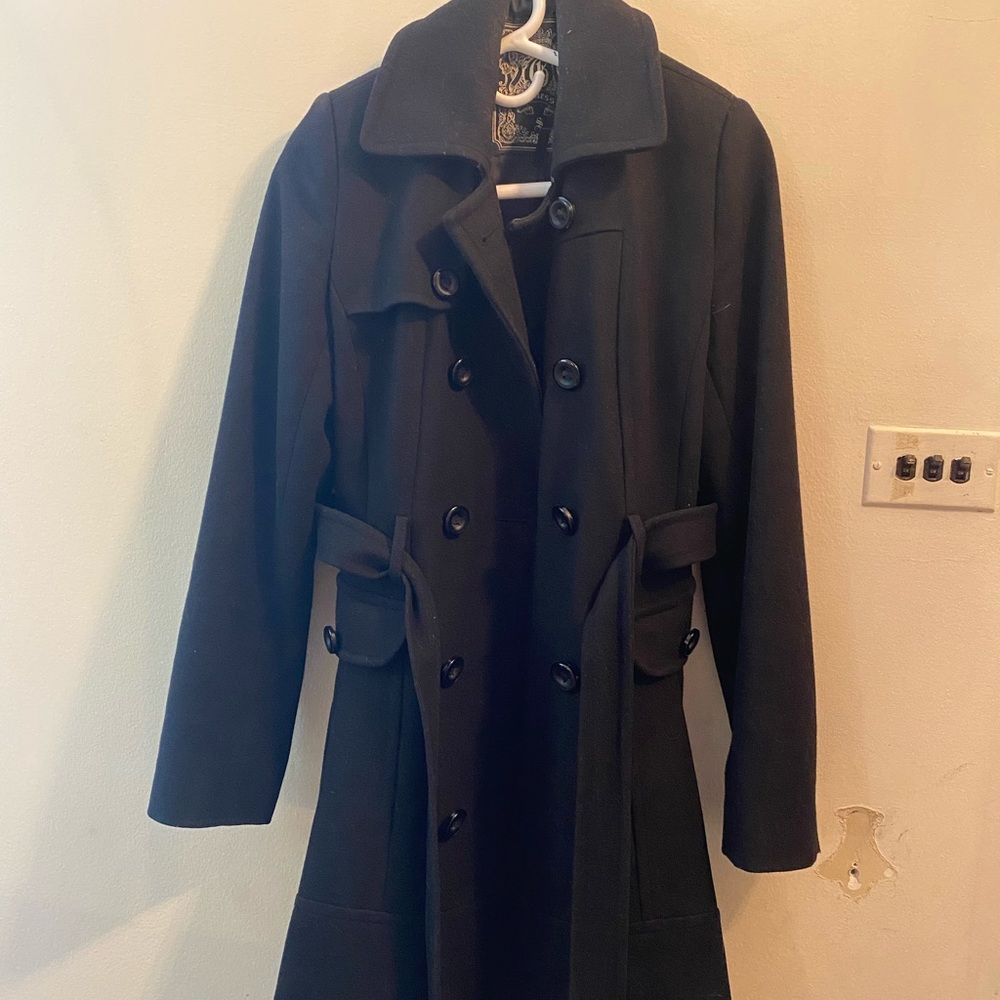 Guess wool pea coat - belted and skirted